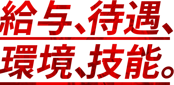 給与・待遇・環境・技能。